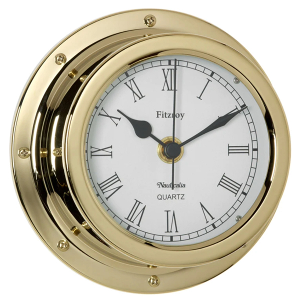 Meridian Zero 6 Brass Porthole Clock