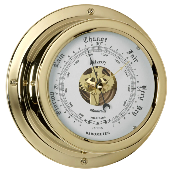 Nauticalia Fitzroy Barometer - QuickFix - Brass - 6 Inch