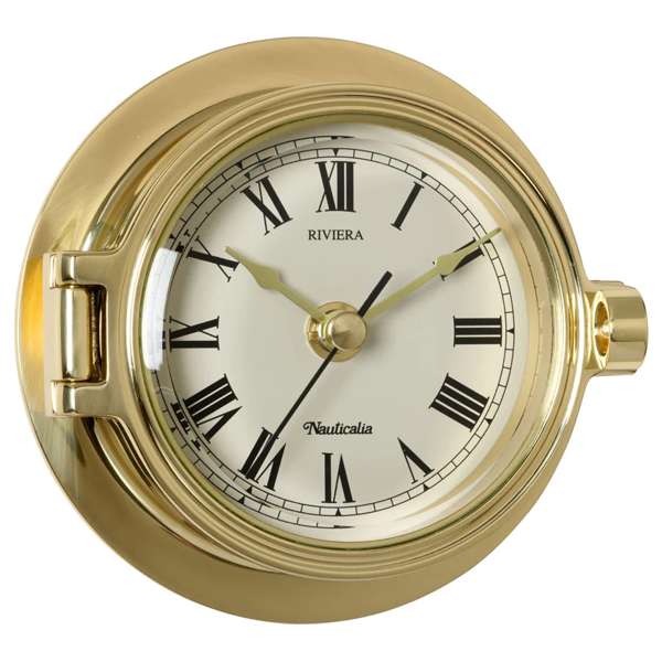 Nauticalia Riviera Clock and Barometer Set - Brass - 13 x 6.75 Inch - Image 2