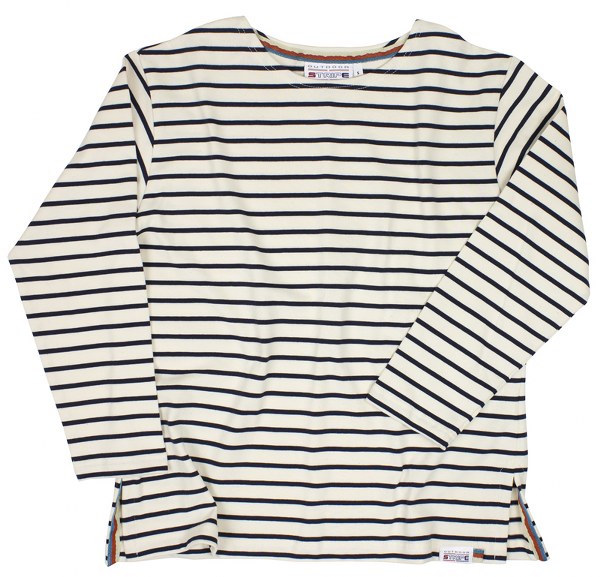 Nauticalia Breton Top- Natural/Navy- M