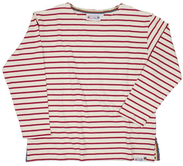 Nauticalia Breton Top- Natural/Red- M