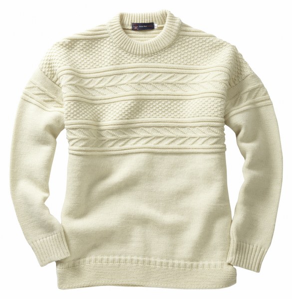 Nauticalia Guernsey Sweater- ecru- M