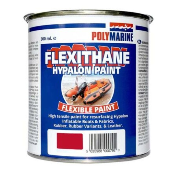 Polymarine Flexithane Hypalon Paint - Red - 500ml