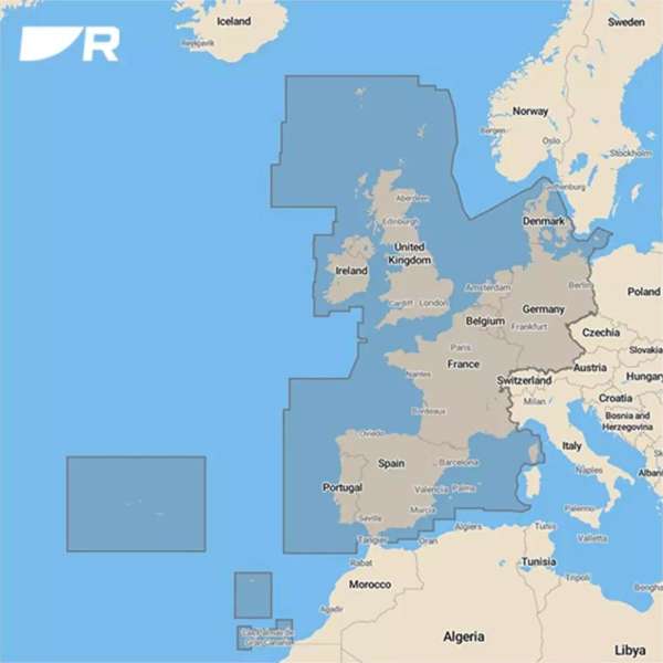 Raymarine Element 9 HV With Western European LightHouse Chart & HV100+ Transom Txd - Image 5