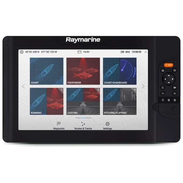 Raymarine Element 12 HV With Western European LightHouse Chart & HV100+ Transom Txd - Image 4