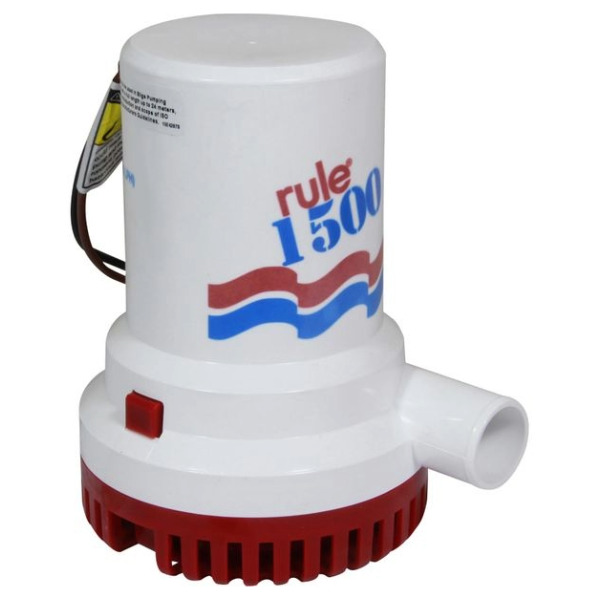 Rule 02-6 1500 Submersible Bilge Pump - 94 LPM - 28mm Outlet - 12V - Image 2