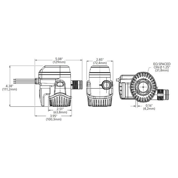 Rule RM1100B RuleMate Submersible Bilge Pump - 69 LPM - 25mm Outlet - 12V - Image 2