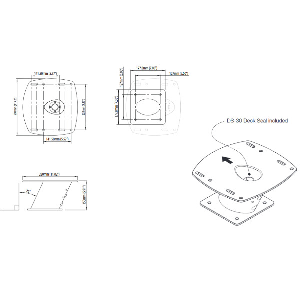 Scanstrut APT-150-01-BLK Power Tower - Aluminium - Black - 150mm - Image 2