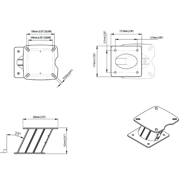 Scanstrut APT-150-02 Power Tower - Aluminium - 150mm - Image 2