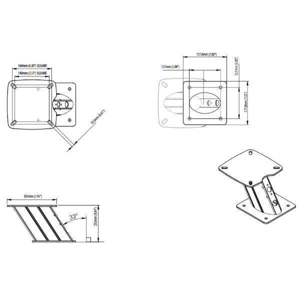 Scanstrut APT-F-150-02 Forward Leaning Power Tower - Aluminium - 150mm - Image 2