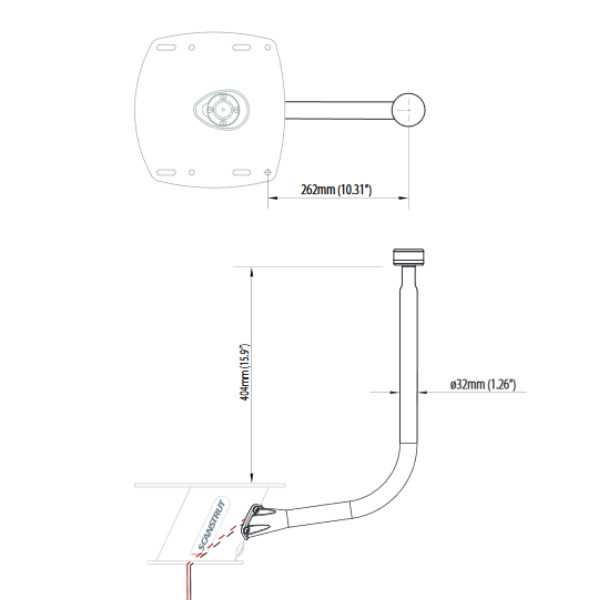 Scanstrut APT-LB-L1 Central Light Bar c/w All Round White LED Light - Image 2