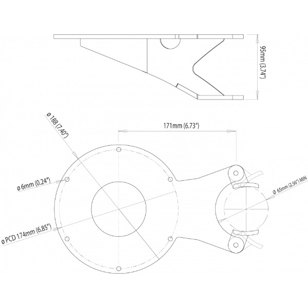 Scanstrut CAM-MM-02 Camera Mast Mount - Flir M100/200 - Image 2