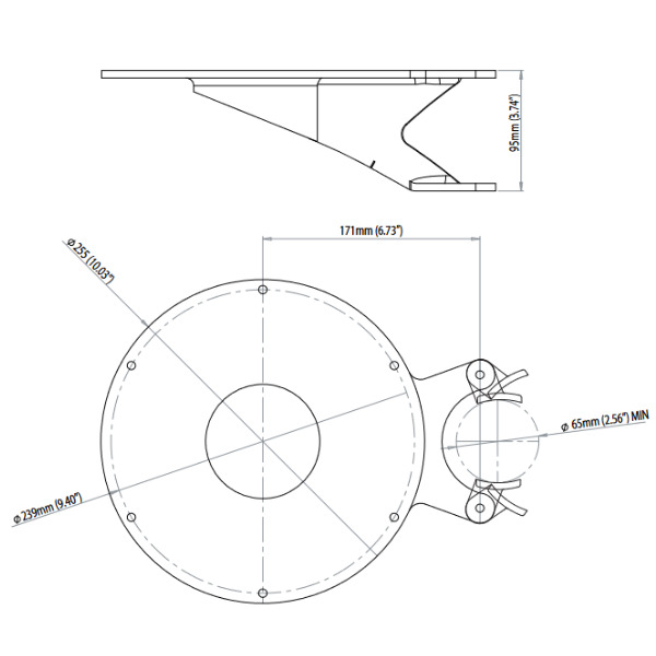 Scanstrut CAM-MM-03 Camera Mast Mount - Flir M300 - Image 2