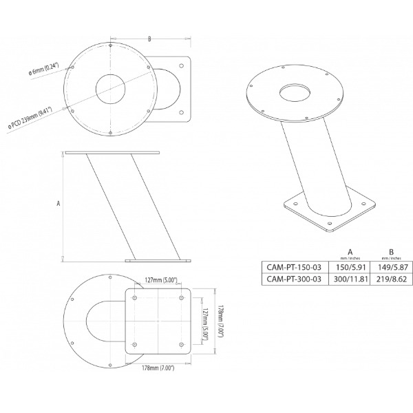 Scanstrut CAM-PT-300-03 Camera Power Tower - 300mm - Image 2