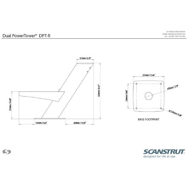 Scanstrut DPT-R Modular Dual Power Tower - Radome & Satcom/Camera - Image 2