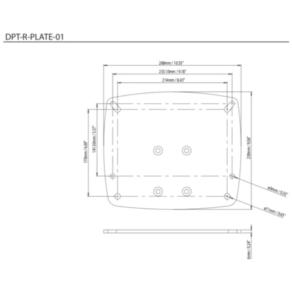 Scanstrut DPT-R-PLATE-01 Radar Plate for DPT-R Modular Dual Power Tower - Image 2