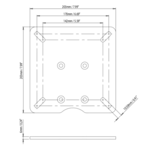 Scanstrut DPT-R-PLATE-02 Radome Plate for DPT-R Modular Dual Power Tower - Image 2