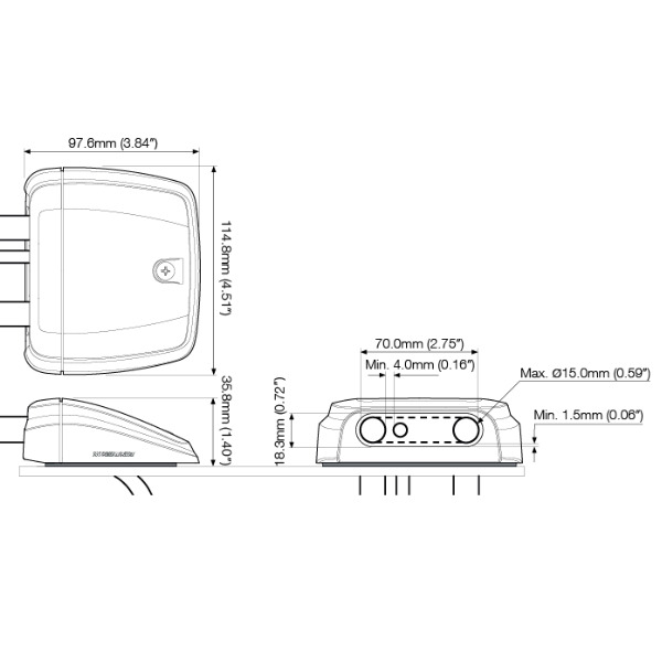 Scanstrut DS-H-MULTI-BLK Horizontal Multi Cable Seal - Black - Image 2