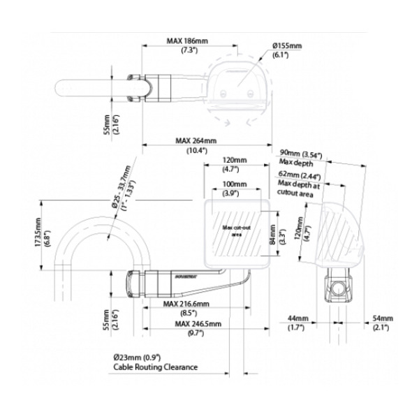 Scanstrut SPR-1u-AM ScanPod - Arm Pod - White - Image 2