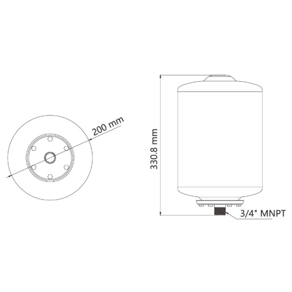 Seaflo AT08702101 Pressurised Accumulator Water Tank - 8L - 87 PSI - Image 2