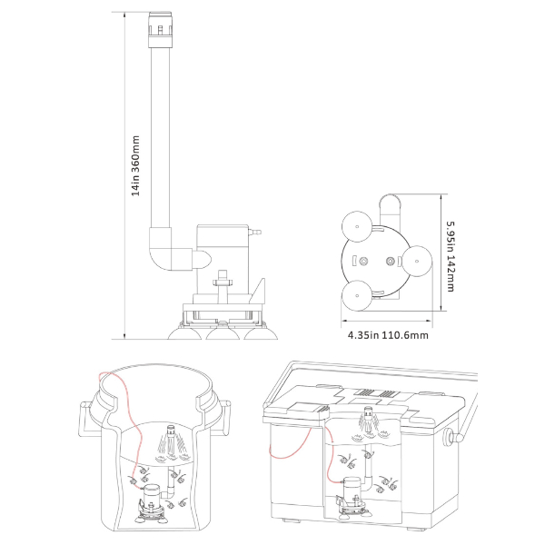 Seaflo BP1G35009 Portable Aerator Pump Kit - 350Gph - 12V - Image 2