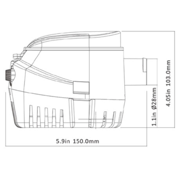 Seaflo BP1G110006 Mechanical Automatic Bilge Pump - 1100 GPH - 12V - Image 2