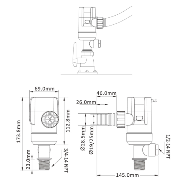 Seaflo BP1G80013D Livewell Pump - 800GPH - 12V - Image 2