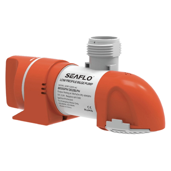 Seaflo BP2G80014C Non-Automatic Low Profile Bilge Pump - 800Gph - 24V