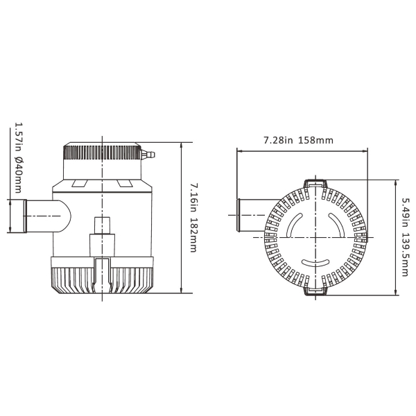 Seaflo BP1G350001 Non-Automatic Submersible Bilge Pump - 3500 GPH - 12V - Image 2