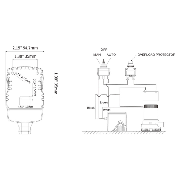 Seaflo BS2505 Electromagnetic Float Switch - Max 25A - 12V - Image 2