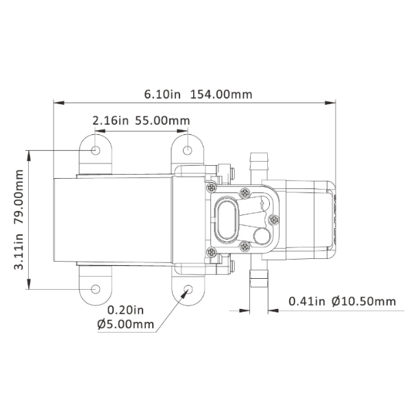 Seaflo DP101107021 Water Pressure Pump - 1.1GPM - 70 PSI - 12V - Image 2