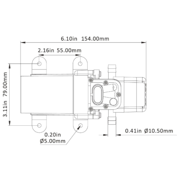 Seaflo DP101504023A Water Pressure Pump - 1.5GPM - 40 PSI - 12V - Image 2