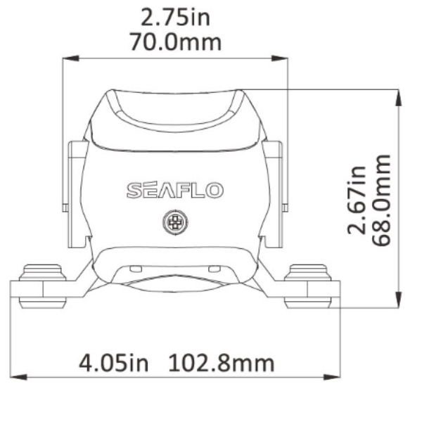 Seaflo DP100707023A Water Pressure Pump - 0.7GPM - 70 PSI - 12V - Image 3