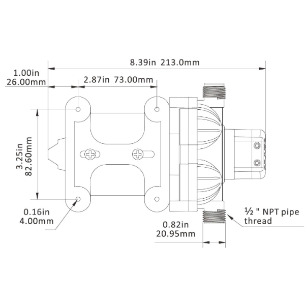 Seaflo DP103004533 Water Pressure Pump - 3.0GPM - 45 PSI - 12V - Image 2