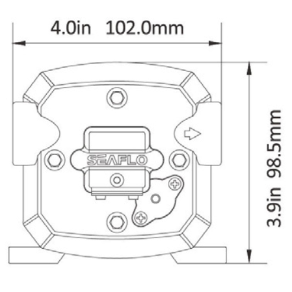 Seaflo DP104504041 Water Pressure Pump - 4.5GPM - 40 PSI - 12V - Image 3