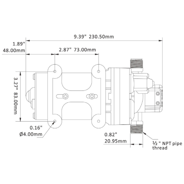 Seaflo DP104005542 Water Pressure Pump - 4.0GPM - 55 PSI - 12V - Image 2