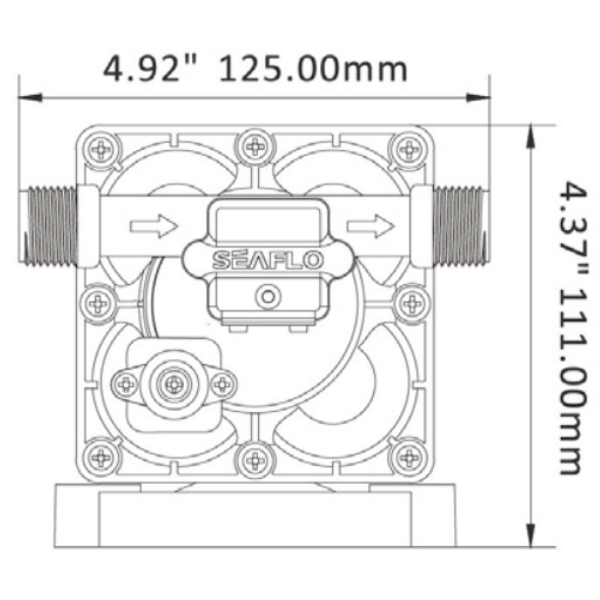 Seaflo DP104005542 Water Pressure Pump - 4.0GPM - 55 PSI - 12V - Image 3