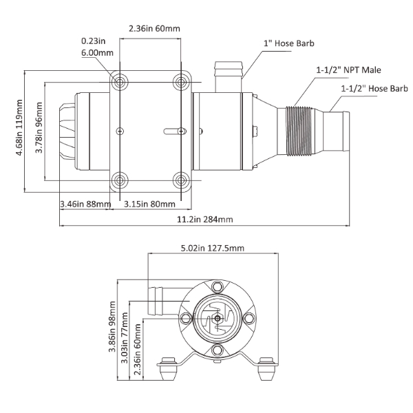 Seaflo MP112001 Macerator Pump - 12 GPM - 12V - Image 2