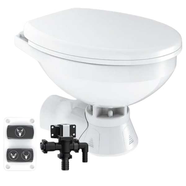 SeaFlo MTE103R Freshwater Electric Toilet - Quiet Flush - Regular - 12V