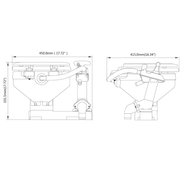 SeaFlo MTM01R Marine Toilet - Manual - Regular - Image 2