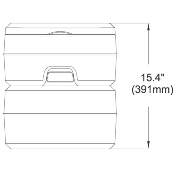 SeaFlo PT2002 Deluxe Portable Toilet - 20L - Image 4