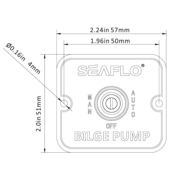 Seaflo SP01 Bilge Pump Switch Panel - 3-Way - 12V / 24V - Image 2