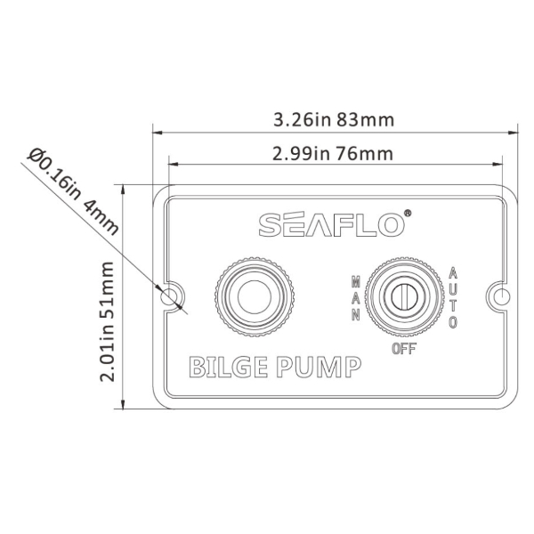 Seaflo SP01501 Bilge Pump Switch Panel - 3-Way - 12V / 24V - Image 2