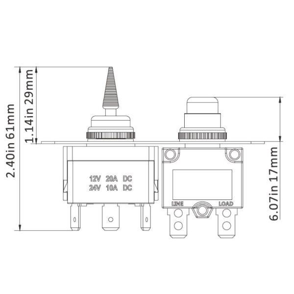 Seaflo SP01501 Bilge Pump Switch Panel - 3-Way - 12V / 24V - Image 3