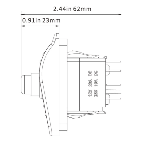 Seaflo SP01502 Bilge Pump Switch Panel - 3-Way - 12V / 24V - Image 3