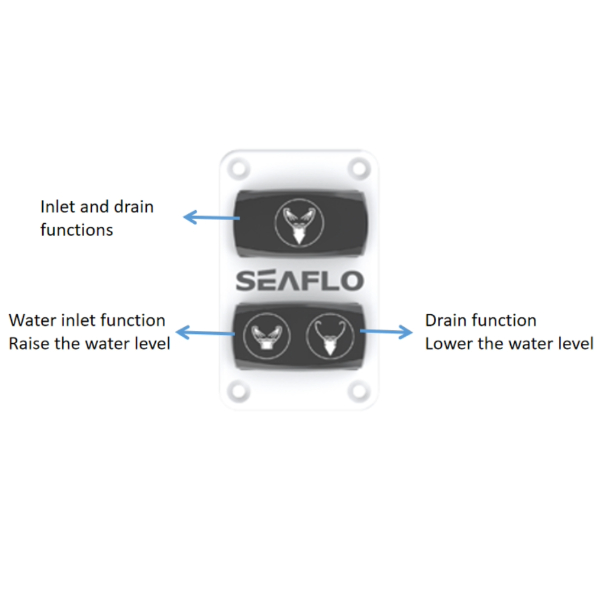 SeaFlo SP01503 Quiet Flush Toilet Switch Panel - 12V / 24V - Image 2