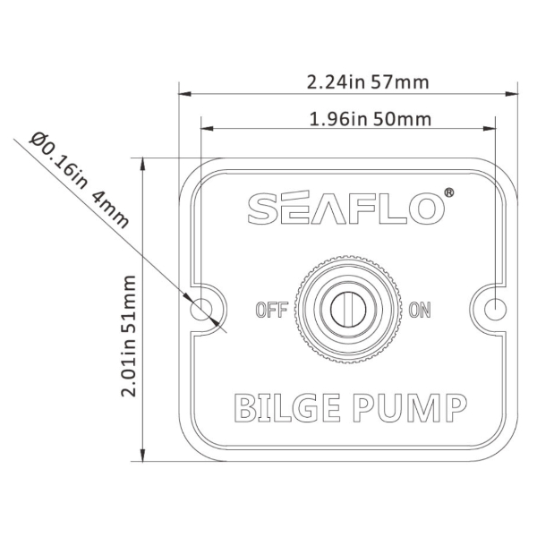 Seaflo SP02 Bilge Pump Switch Panel - 2-Way - 12V / 24V - Image 2