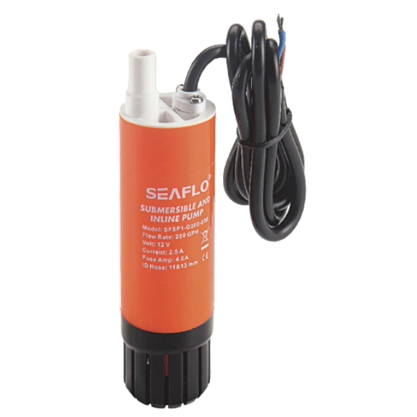 Seaflo SP1G20003B Submersible / Inline Pump - 200GPH - 1m Cable - 12V