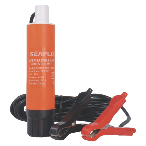 Seaflo SP1G28002A Submersible / Inline Pump - 280GPH - 5m Cable c/w Clips - 12V