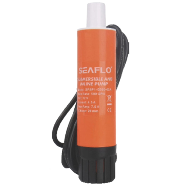 Seaflo SP1G50002B Submersible / Inline Pump - 500GPH - 1m Cable - 12V